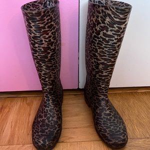 Leopard Rain Boots